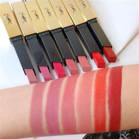 ysl sheer matte swatches|YSL The Slim Sheer Matte Lipstick: The Review & Swatches.